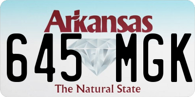 AR license plate 645MGK