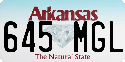 AR license plate 645MGL