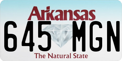AR license plate 645MGN
