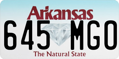 AR license plate 645MGO