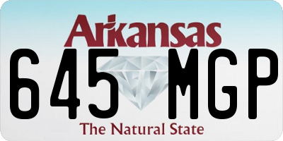 AR license plate 645MGP