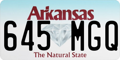 AR license plate 645MGQ