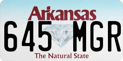 AR license plate 645MGR