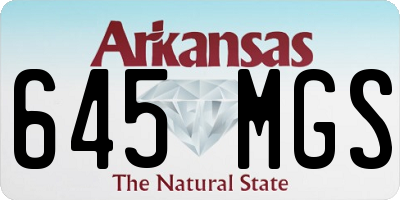 AR license plate 645MGS