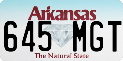 AR license plate 645MGT