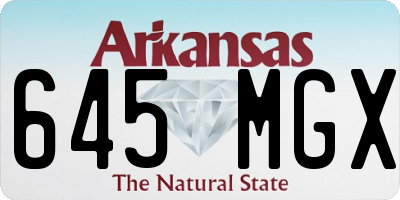 AR license plate 645MGX
