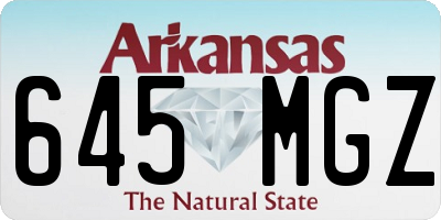 AR license plate 645MGZ