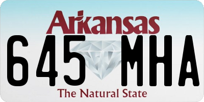 AR license plate 645MHA
