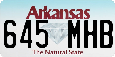 AR license plate 645MHB