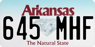 AR license plate 645MHF