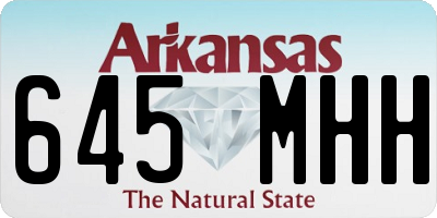 AR license plate 645MHH