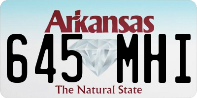 AR license plate 645MHI
