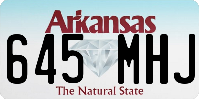 AR license plate 645MHJ