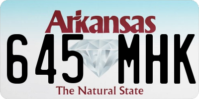 AR license plate 645MHK