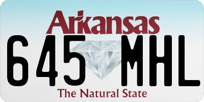 AR license plate 645MHL