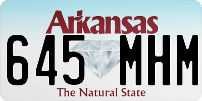 AR license plate 645MHM
