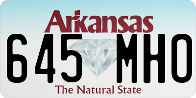 AR license plate 645MHO