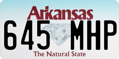 AR license plate 645MHP