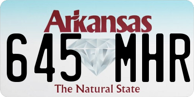 AR license plate 645MHR