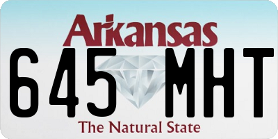 AR license plate 645MHT