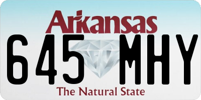 AR license plate 645MHY