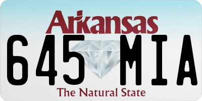 AR license plate 645MIA