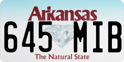 AR license plate 645MIB