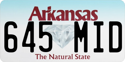 AR license plate 645MID