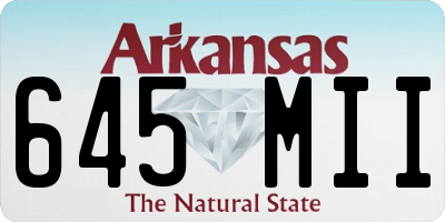 AR license plate 645MII
