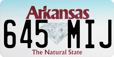 AR license plate 645MIJ