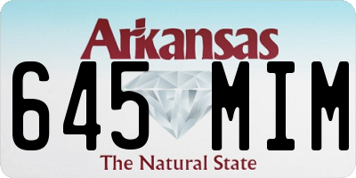 AR license plate 645MIM