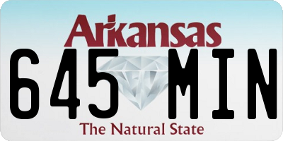 AR license plate 645MIN