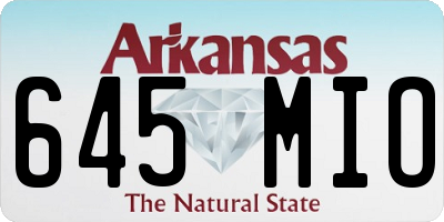 AR license plate 645MIO