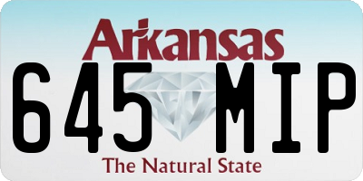 AR license plate 645MIP