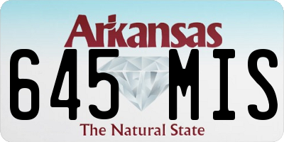 AR license plate 645MIS