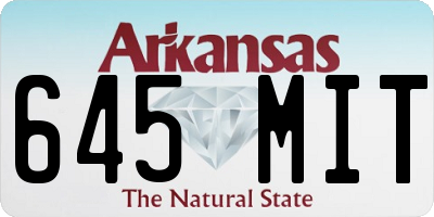 AR license plate 645MIT