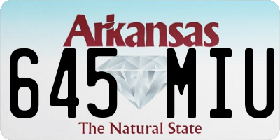 AR license plate 645MIU