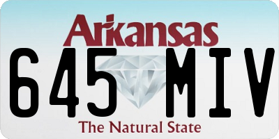 AR license plate 645MIV