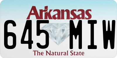 AR license plate 645MIW