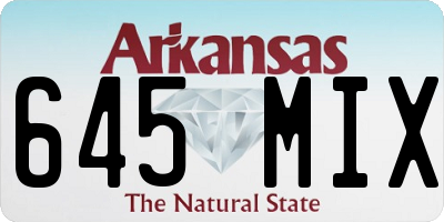 AR license plate 645MIX