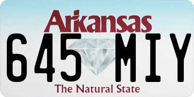 AR license plate 645MIY