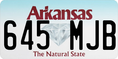 AR license plate 645MJB
