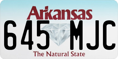 AR license plate 645MJC