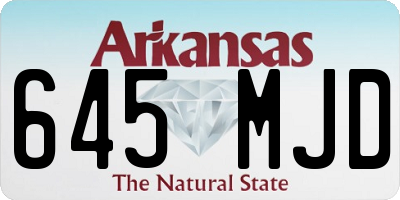 AR license plate 645MJD