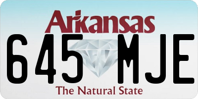 AR license plate 645MJE