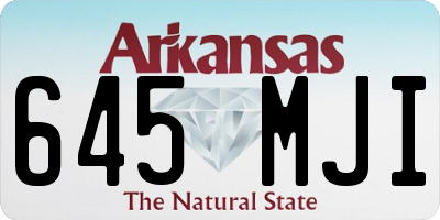 AR license plate 645MJI