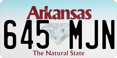AR license plate 645MJN