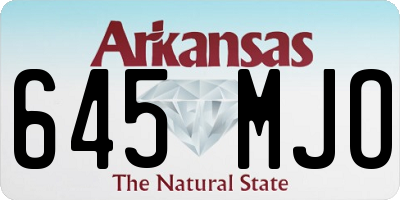 AR license plate 645MJO