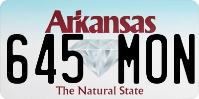 AR license plate 645MON