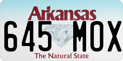 AR license plate 645MOX